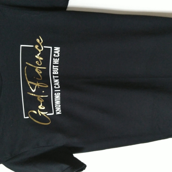 SBC God-fidence Short Sleeve Crew Neck Black T-Shirt - Picture 4 of 5